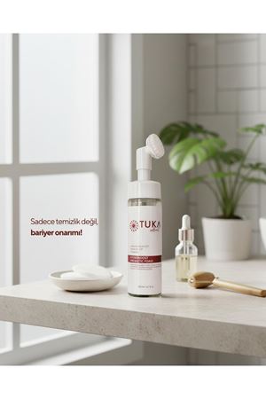 TUKA Cilt Bariyeri Onarıcı Yüz Temizleme Köpüğü 200 ml – Hyaluronik Asit & B5, Hassas Ciltler İçin